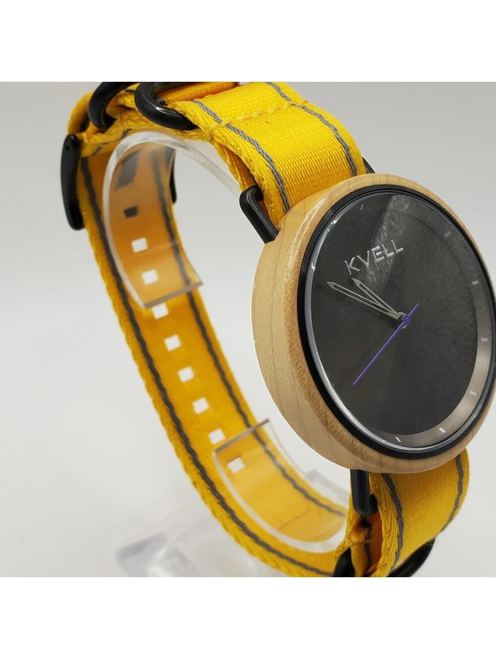 Kvell Wood Case Black Dial 42mm Watch New Battery